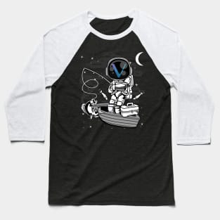 Astronaut Fishing Vechain VET Coin To The Moon Crypto Token Cryptocurrency Blockchain Wallet Birthday Gift For Men Women Kids Baseball T-Shirt